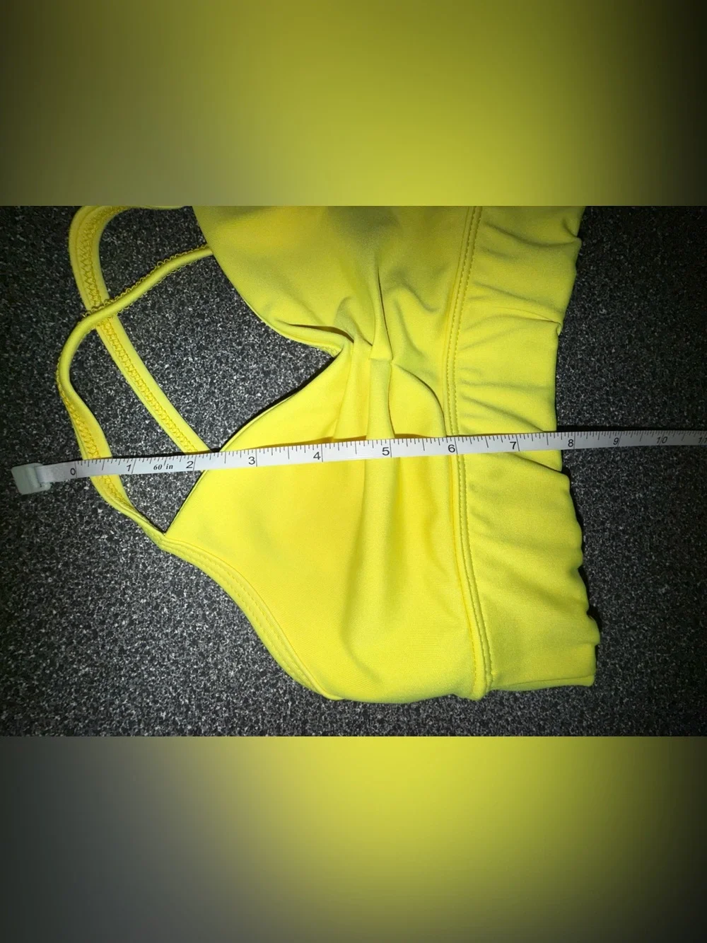 Tiger Friday Dance Bra Top in Bright Yellow - Size Child Medium